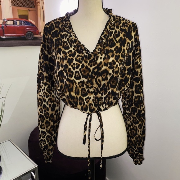 Tops - Leopard Print Blouse